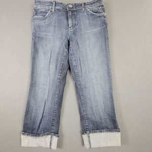 KUT from the Kloth Womens Capri Jeans 8 Distressed Cropped